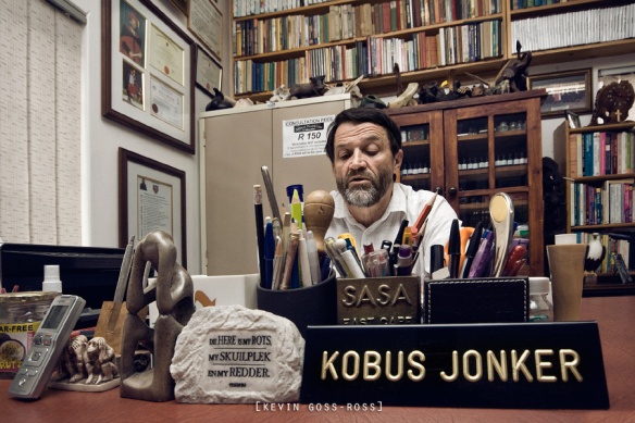kobus at his desk